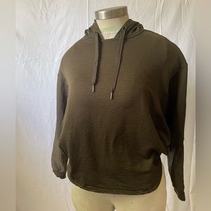 Eddie Bauer batwing grid fleece base layer hoodie